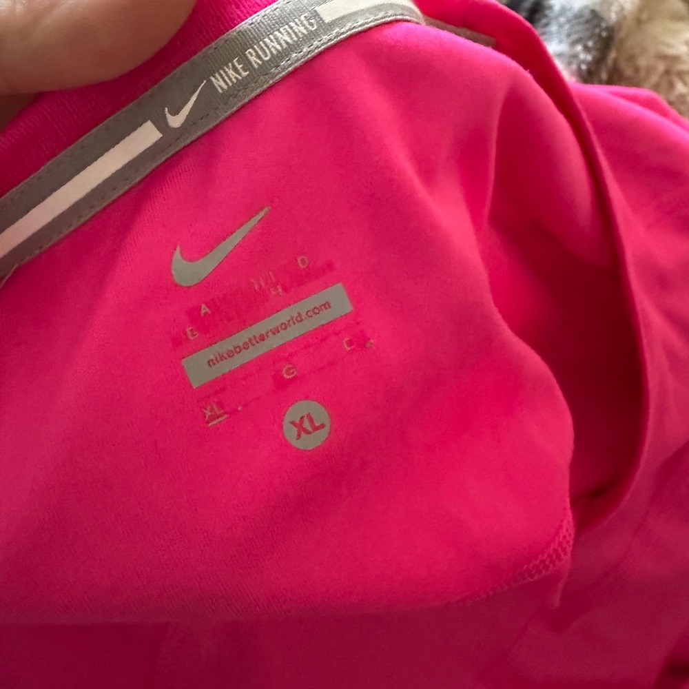 Nike Women's Vibrant Pink Long Sleeve Tee - Picture 3 of 3